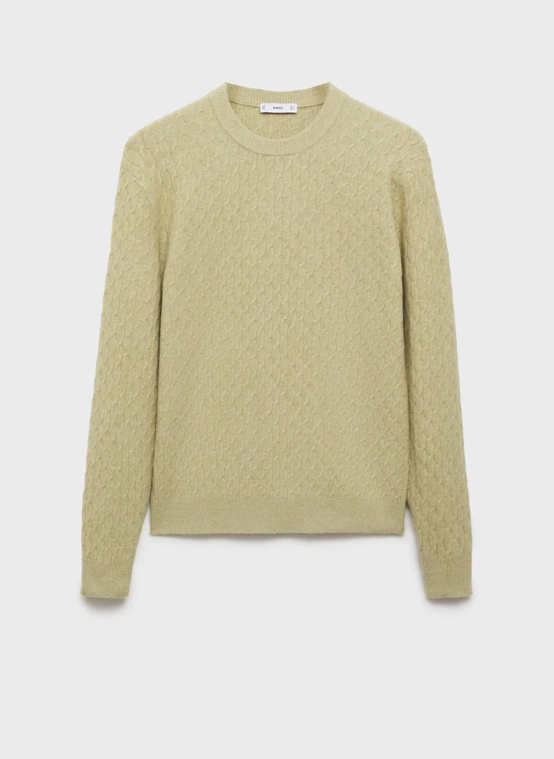 Mango Man  marbled knitted structure sweater for Men | Best Price UAE